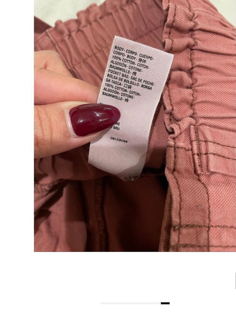 Free People Pants Womens Small Ready To Run Cinch Waist Baggy Pink